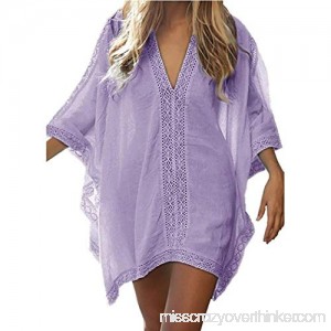 GuGio Women's Swimsuit Bikini Beach Swimwear Cover up Bathing Suit Beach Dress Purple B07PQRVGCQ